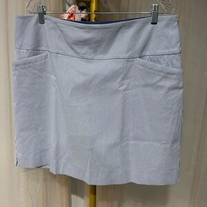 Striped Mini Skort - Blue and White